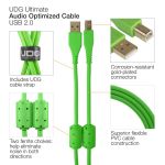 UDG Ultimate Audio Cable USB 2.0 A-B Green Angled 3m