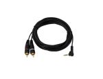 OMNITRONIC Adapter Cable 3.5 Jack 90°/2xRCA 3m bk