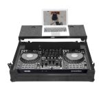 UDG Ultimate Flight Case Pioneer DDJ-FLX10 Black Plus (Laptop Shelf + Wheels)